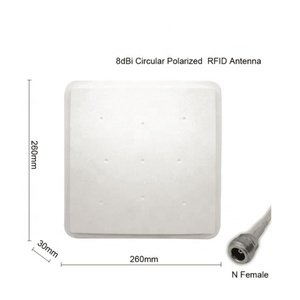 เสาอากาศแบบแผ่นสี่เหลี่ยมติดผนัง RFID 902-928MHz สำหรับภายนอกอาคาร ป้องกันการโจรกรรม แบบโพลาไรเซชันวงกลม ช่วยตกแต่งผนัง - Product Image 1
