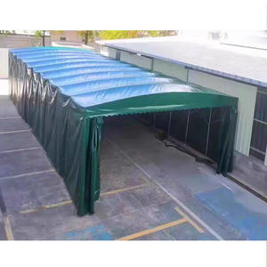 Structure de tente <span class=keywords><strong>pliante</strong></span> à pousser-tirer en acier galvanisé pour entrepôt, protection solaire, vente en gros - Product Image 1
