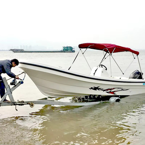 Barca da Pesca 5,8m / 20ft con Tendalino per Carico Merci, Motore Fuoribordo 60HP, Console, Serbatoio Autopulente, Attrezzatura per Ossigeno, Navigazione - Product Image 1