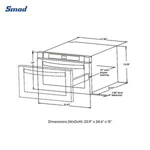 Four à micro-ondes encastrable en acier inoxydable de 1,2 pi³ avec poignée de maintien pour DMB100-34TMM(DW1) - Product Image 6