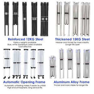 Carpa Plegable <span class=keywords><strong>Impermeable</strong></span> con Toldo de <span class=keywords><strong>Lona</strong></span>, Carpa de Exhibición Comercial con Marco Plegable de 3x3 - Product Image 2