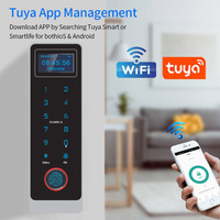 Contrôleur d'accès biométrique intelligent Tuya WiFi 125 kHz avec lecteur d'empreintes digitales RFID, protocole Wiegand, lecture de carte à 3-5 cm