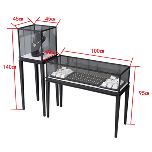 Design di lusso in vetro negozio di stoccaggio in metallo <span class=keywords><strong>vetrine</strong></span> <span class=keywords><strong>per</strong></span> esposizione gioielli vetrina vetrina - Product Image 6