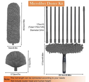 Produits ménagers HYRA, plumeau <span class=keywords><strong>à</strong></span> long manche en microfibre pour nettoyer les étagères, les murs et les fenêtres - Product Image 2