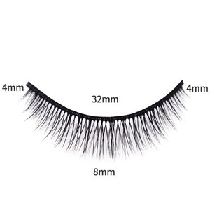 Cils à effet mouillé en gros, faux cils en vison synthétique, cils vaporeux, fournisseur de faux cils faits à la main, 8 mm, <span class=keywords><strong>manga</strong></span>, bande complète, sans cruauté, noir naturel - Product Image 3