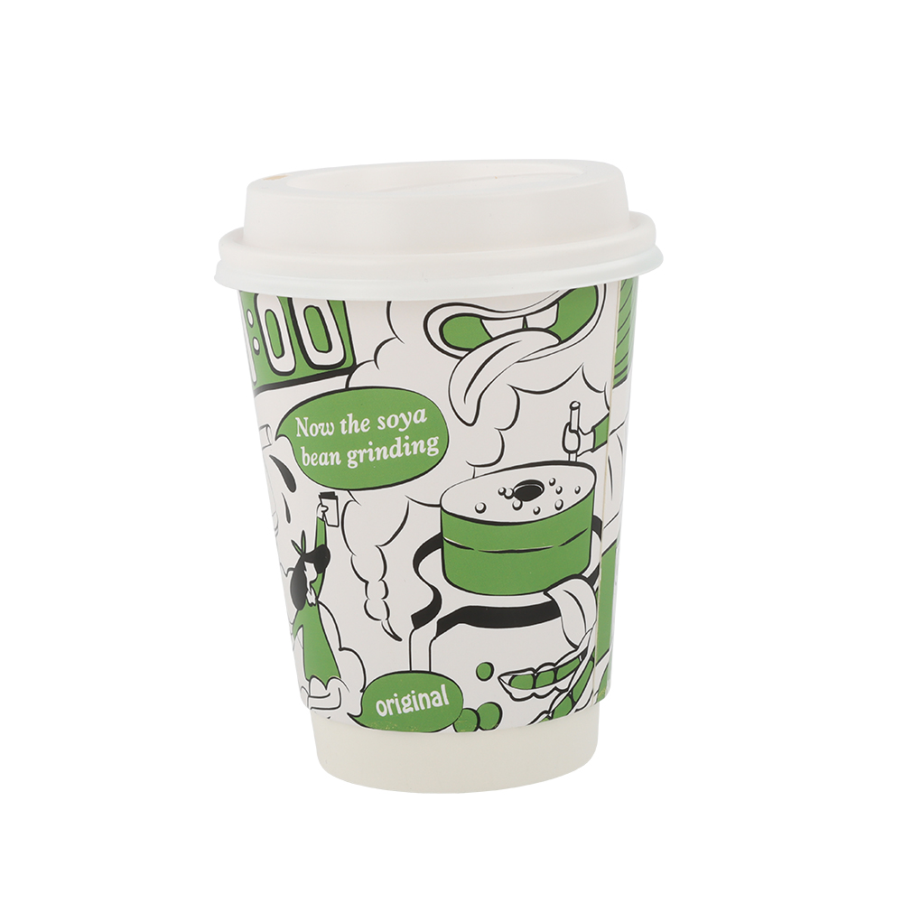 Wholesale Paper Cups Microwave Safe Hot Drinks Disposable Coffee Tea Juice Kraft Double Wall Paper Coffee Cup