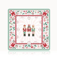 Tapis de table de mahjong américain de Noël, tapis de jeu de fête doux et antidérapant avec motif casse-noisette et canne à sucre