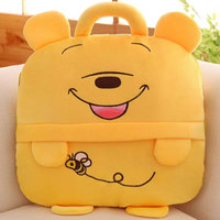 Couverture en peluche moelleuse de pique-nique de camping de voyage de poignée portative extérieure avec coussin d'oreiller couverture d'oreiller d'anime de dessin animé 2 en 1