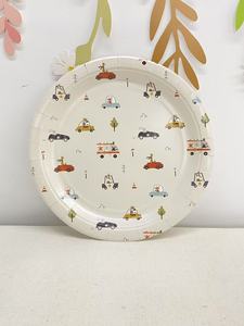 DAMAI Kids Party <b>Tableware</b> Set Car Mold <b>Disposable</b> Plate Paper Cups Napkins for 8 Guests of Children Birthdays Party Decorations - Product Image 4