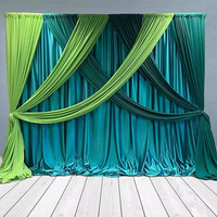 Support de toile de fond rétractable en alliage d'aluminium moderne, robuste et portable, 6m x 3m, de haute qualité, pour décoration de mariage