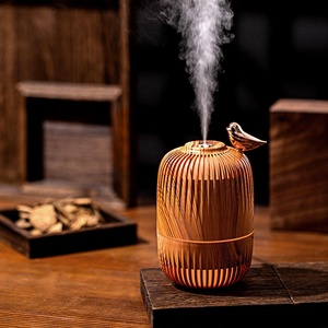 280ML Bird Wood Grain Ultrasonic Humidifier Cool Mist/Super Large Fog Spray <b>Diffuser</b> <b>LED</b> Night Light for Hotel Household Use Umi - Product Image 1