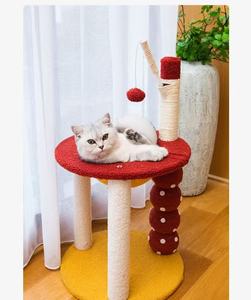 Moderno Tiragraffi per Gatti Solido Tutto-in-Uno con Letto, Grande Struttura per Gatti, Tiragraffi in Corda di Sisal, Piattaforma di Salto, Design a Capsula Spaziale - Product Image 6