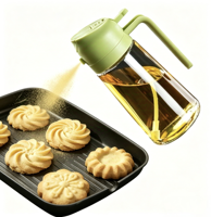 TrendPlain Pulvérisateur de graisse saine pour la cuisson en verre professionnel