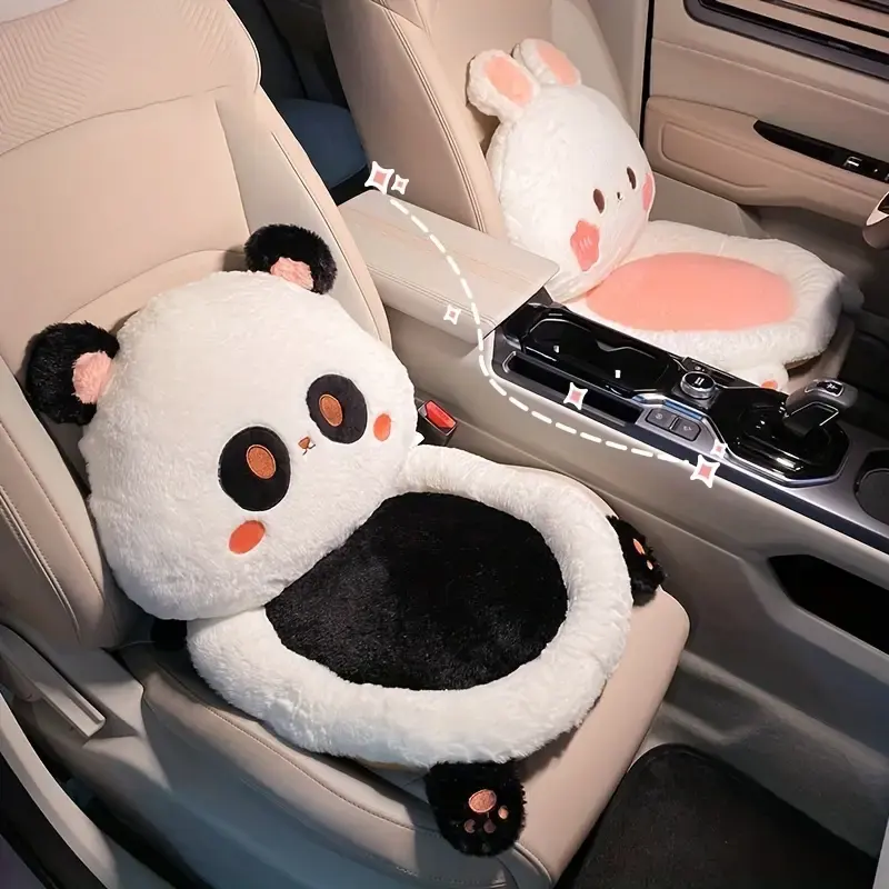 Cuscino per sedile in peluche con Panda e coniglio con cuscino per ufficio cuscino per sedile auto