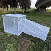 Cage d'isolement pliable et antirouille pour l'élevage d'insectes, enclos d'observation pour jardin domestique avec cadre assemblable et maille transparente