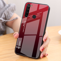 Coque antichoc en verre trempé pour Xiaomi, compatible modèles Redmi Note 8, 8 Pro, 8 Pro, verre trempé, dégradé de couleurs, 3d