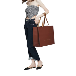 Sacs shopping en papier recyclables personnalisés de luxe, imprimés sur mesure, pour petites entreprises et emballages de vêtements, avec votre propre logo et couleur - Product Image 2