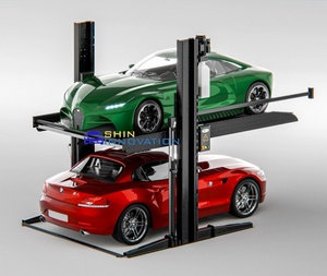 Automatische slimme hydraulische cilinder tweepallige autolift duplex parkeersysteem tweepallige auto-stapelaar autogarage parkeerlift - Product Image 5