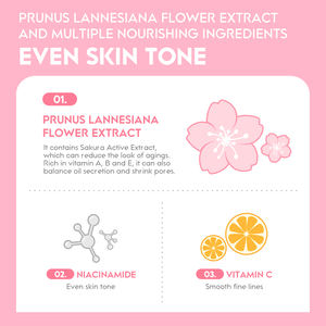 LAIKOU japonya Sakura nemlendirici nemlendirici gözenekleri küçültmek ince çizgiler beyazlatma ve parlatma azaltmak esanslı krem - Product Image 4