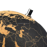 Globe de bureau avec broche Globe rotatif en liège fait à la main sphère en liège Globe du monde avec broche