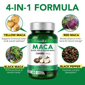 Acentiallabs Integratore Personalizzato di Maca, Capsule di Maca <span class=keywords><strong>per</strong></span> Equilibrio Ormonale, Vitalità ed Energia Maschile, Capsule di Radice di Maca - Product Image 5