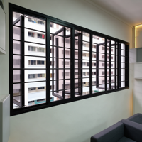 Grilles de sécurité horizontales en aluminium robustes pour systèmes de fenêtres, avec ventilation, pour appartements (vente en gros)