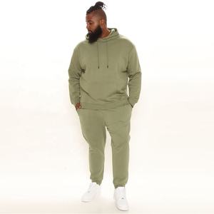 Survêtements de sport pour hommes vierges de marque biologique lourde 100% coton formation Jogging porter deux pièces ensemble survêtements hommes - Product Image 1