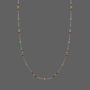 Tiny Bohemian Style Necklace Delicate Beads Stainless Steel Dainty Charm Necklaces for Anniversary Skinny Bead Layering Style - Product Image 5