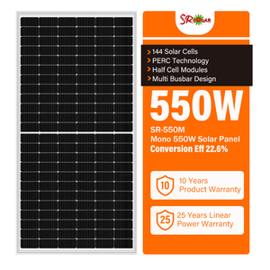 แผงโซลาร์เซลล์แบบโมโนคริสตัลไลน์ Srsolar 545W 550 วัตต์ 1000 วัตต์ 600 วัตต์ รุ่น Pro N-type สำหรับระบบโซลาร์เซลล์ - Product Image 2