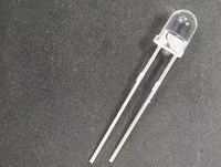 Diode LED circulaire transparente à 2 broches 4mm F4, blanc chaud, pour éclairage, tubes LED DIP dimmables Ra80 5-8V, durée de vie 4 ans