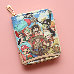 Cartone animato di alta qualità Cool un pezzo di ragno uomo portafoglio porta carte di denaro antifurto portamonete con cerniera per i ragazzi Logo personalizzato - Product Image 3