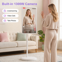 Écran intelligent portable de 22, 24 et 32 pouces avec roulettes, téléviseur intelligent mobile, moniteur tactile sans fil pour la diffusion en direct