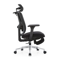 Fauteuil de direction ergonomique moderne avec repose-pieds rétractable et dossier réglable en nylon pour les zones de repos d'entreprise