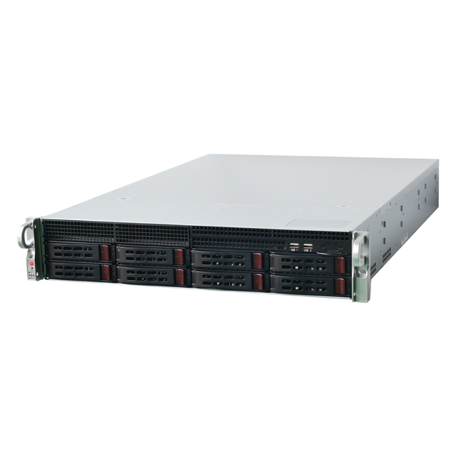 Qway 2U 19 Inch Rackmount Case 12-Bay 3.5" HDD Hot Swap Storage 3*8038 Fans SGCC Material ATX Form Factor Server FCC