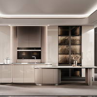Meubles de cuisine en acier inoxydable de haute qualité italiens, design contemporain, OEM ODM, vente en gros, très demandés