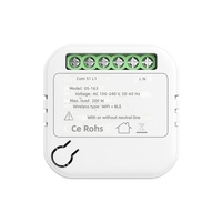 Interruptor de Luz Inteligente Wi-Fi Universal con Control por Voz, Control por Aplicación Tuya, Funcionalidad de Temporizador para Cable de Fase y Neutro