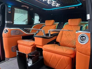 Sedile <span class=keywords><strong>Auto</strong></span> in Pelle Ecologica Premium per Mercedes Vito W447, Sedile VIP con Poggiapiedi e Ricarica Wireless - Product Image 3