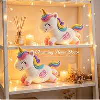 Peluche Pégase Arc-en-ciel Brodé Personnalisé, Super Doux, Adorable Cheval Ailé en Peluche pour Cadeaux Enfants, Anti-Stress
