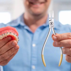 Instrumento cirúrgico odontológico ortodôntico de aço inoxidável, alicate manual para remoção de braquetes, curvador de fio para alinhadores. - Product Image 6