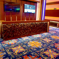 Dalles de moquette Kaili de luxe en laine/nylon jacquard Axminster, lavables et résistantes aux taches, pour couloirs d'hôtel, salles de banquet et casinos