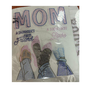 Venta al por mayor de fábrica: Nuevo motivo termoadhesivo personalizado de diamantes de imitación para el Día de la Madre para camisetas - Product Image 4
