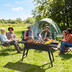 Parrilla de Barbacoa Portátil de Acero Inoxidable para Exteriores, Resistente al Fuego, para Camping, Venta Caliente 2026 - Product Image 6