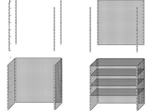 Kệ trưng bày dây 5 lớp Giá đỡ kích thước nhỏ với Giỏ Dây Xếp Chồng 600*450*1400mm 600mm - Product Image 4