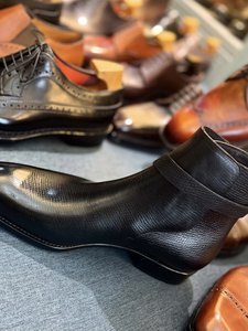 Chaussures montantes en cuir pour hommes, style britannique et coréen, polyvalentes, tendance, pour l'automne-hiver, style workwear unique - Product Image 6