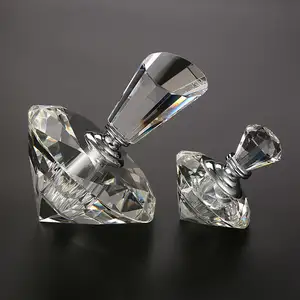 Лидер продаж, высококачественный многоразовый хрустальный флакон для парфюмерного масла в форме алмаза, Botella De Aceite De christal