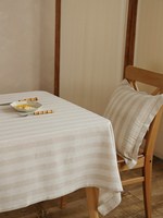 Housse de coussin décorative personnalisée en lin rayé, style rustique et minimaliste, douce et respirante, pour canapé, chambre et maison