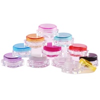 3g 5g Mini plastik bening persegi kosmetik guci perjalanan wadah sampel pot Vial untuk Eye Shadow bibir Balsem bubuk krim perhiasan