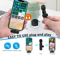 Microphone de conférence Lavalier à condensateur cardioïde miniature, sans fil, léger et portable K9 pour vidéo courte et diffusion en direct - Vente chaude