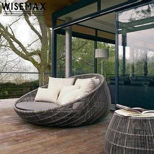WISEMAX FURNITURE Meubles en rotin d'extérieur, <span class=keywords><strong>lit</strong></span> <span class=keywords><strong>rond</strong></span> pour jardin, cour, balcon, <span class=keywords><strong>lit</strong></span> d'hôtel, <span class=keywords><strong>lit</strong></span> de loisirs pour <span class=keywords><strong>terrasse</strong></span> - Product Image 5