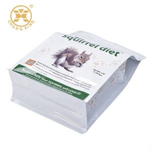 Khóa zip có thể khóa lại hình vuông phía dưới cửa sổ gusset thức ăn động vật túi đóng gói cho thỏ/cá/mèo/thức ăn cho chó - Product Image 5